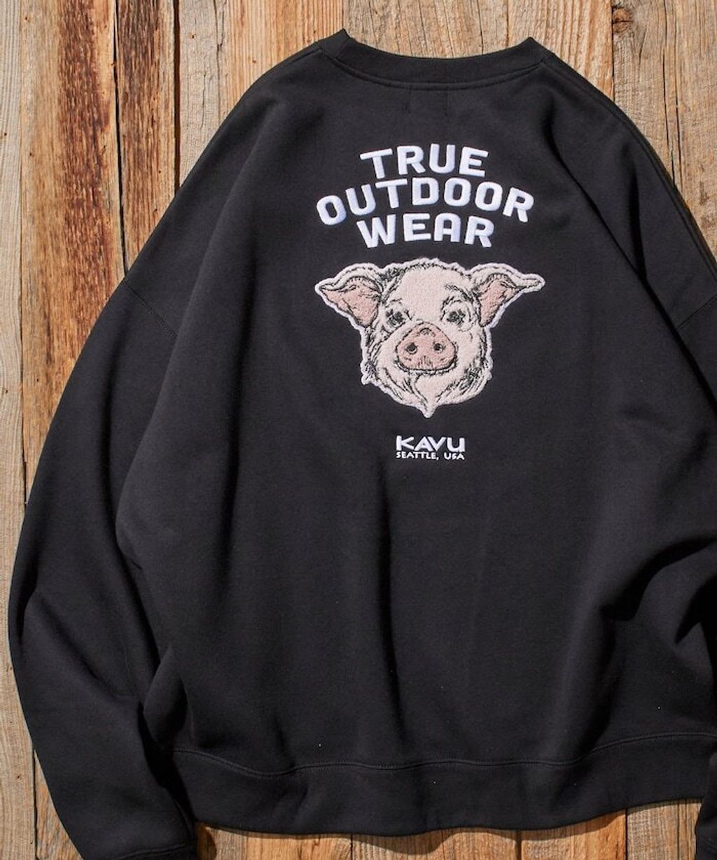 KAVU×FREAKS STORE 全刺繡豬頭大學T_2