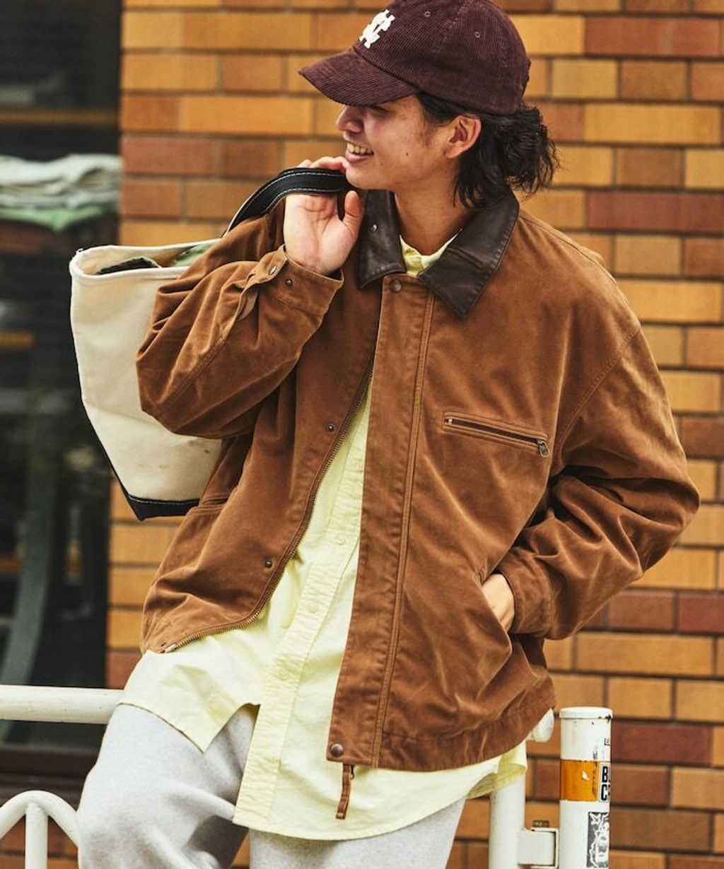 FREAKS STORE 復古洗舊麂皮質感LEATHERED工裝外套_6