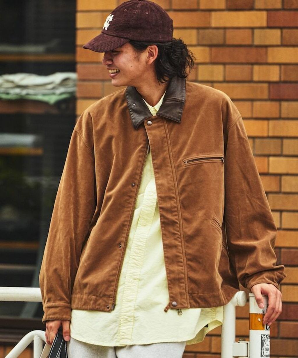 FREAKS STORE 復古洗舊麂皮質感LEATHERED工裝外套_4