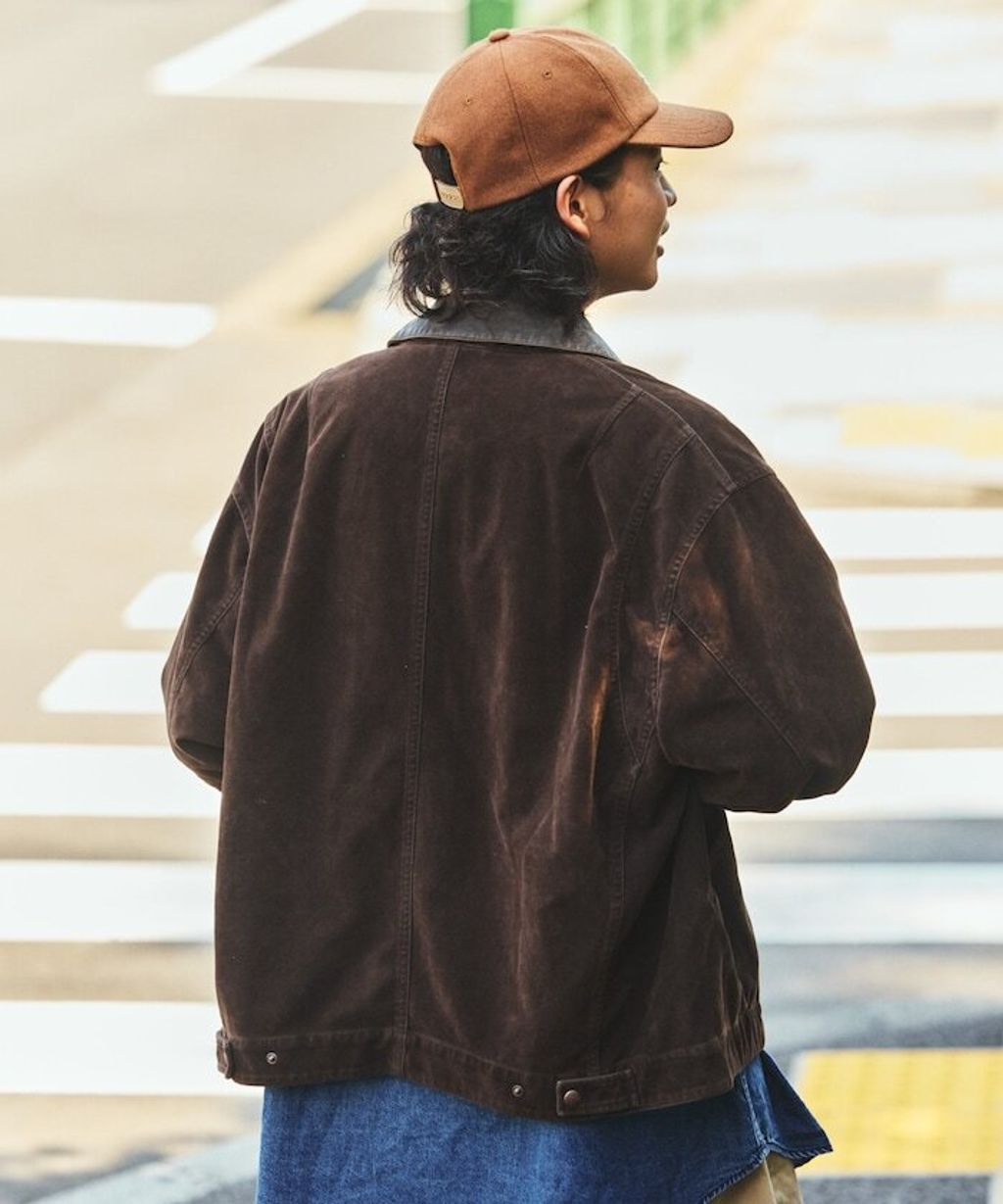 FREAKS STORE 復古洗舊麂皮質感LEATHERED工裝外套_11