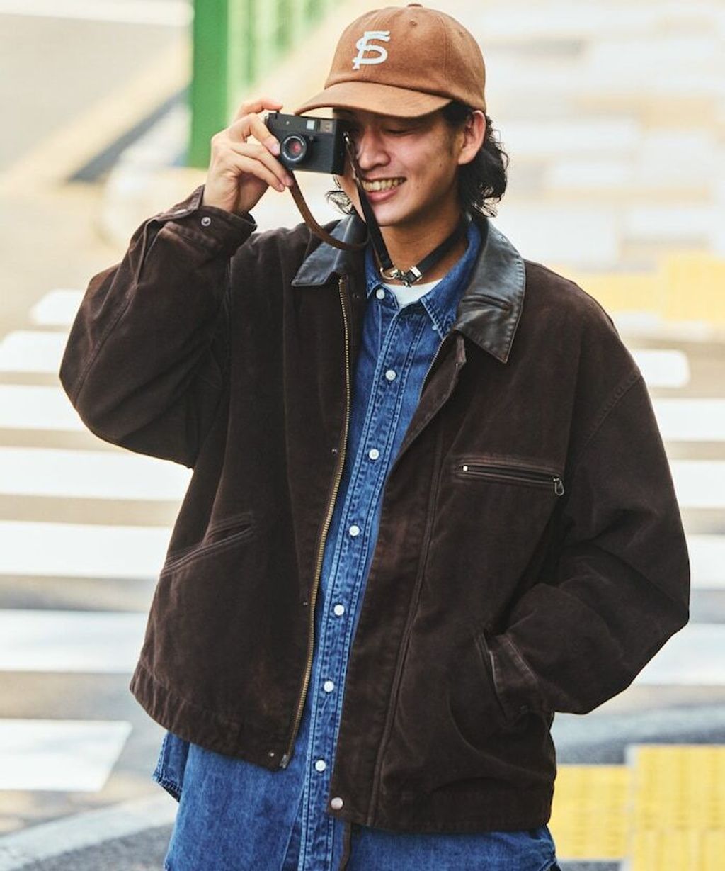 FREAKS STORE 復古洗舊麂皮質感LEATHERED工裝外套_10