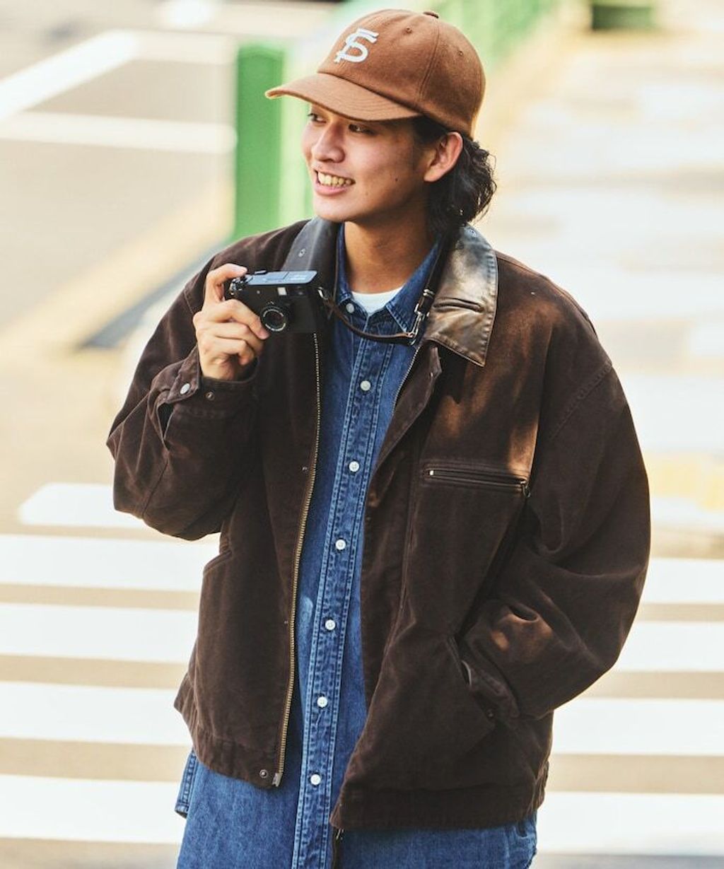 FREAKS STORE 復古洗舊麂皮質感LEATHERED工裝外套_9