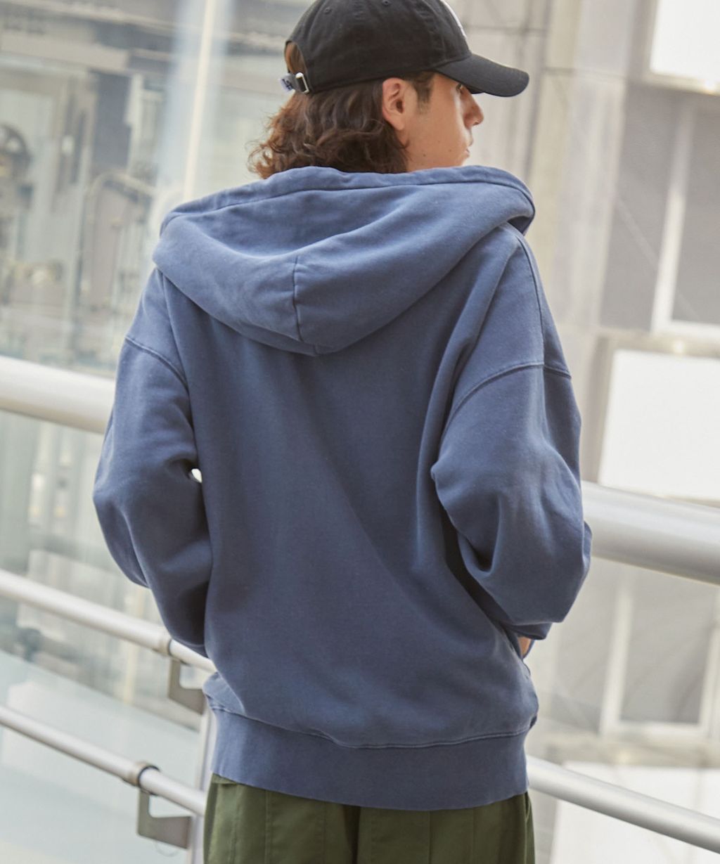 MLB限定別注款 刺繡復古水染雙拉鍊高磅刷毛連帽外套_46