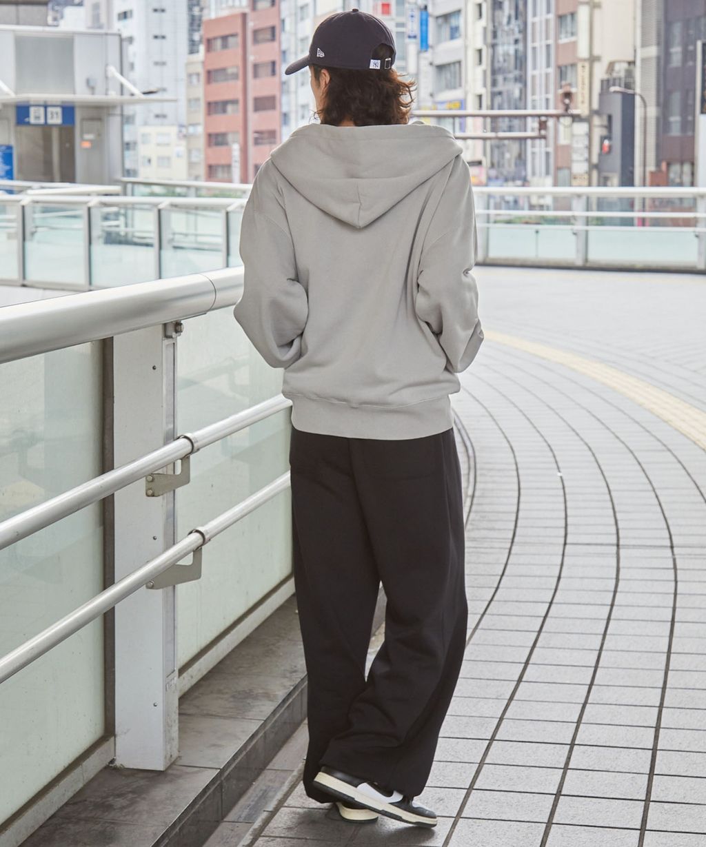 MLB限定別注款 刺繡復古水染雙拉鍊高磅刷毛連帽外套_41