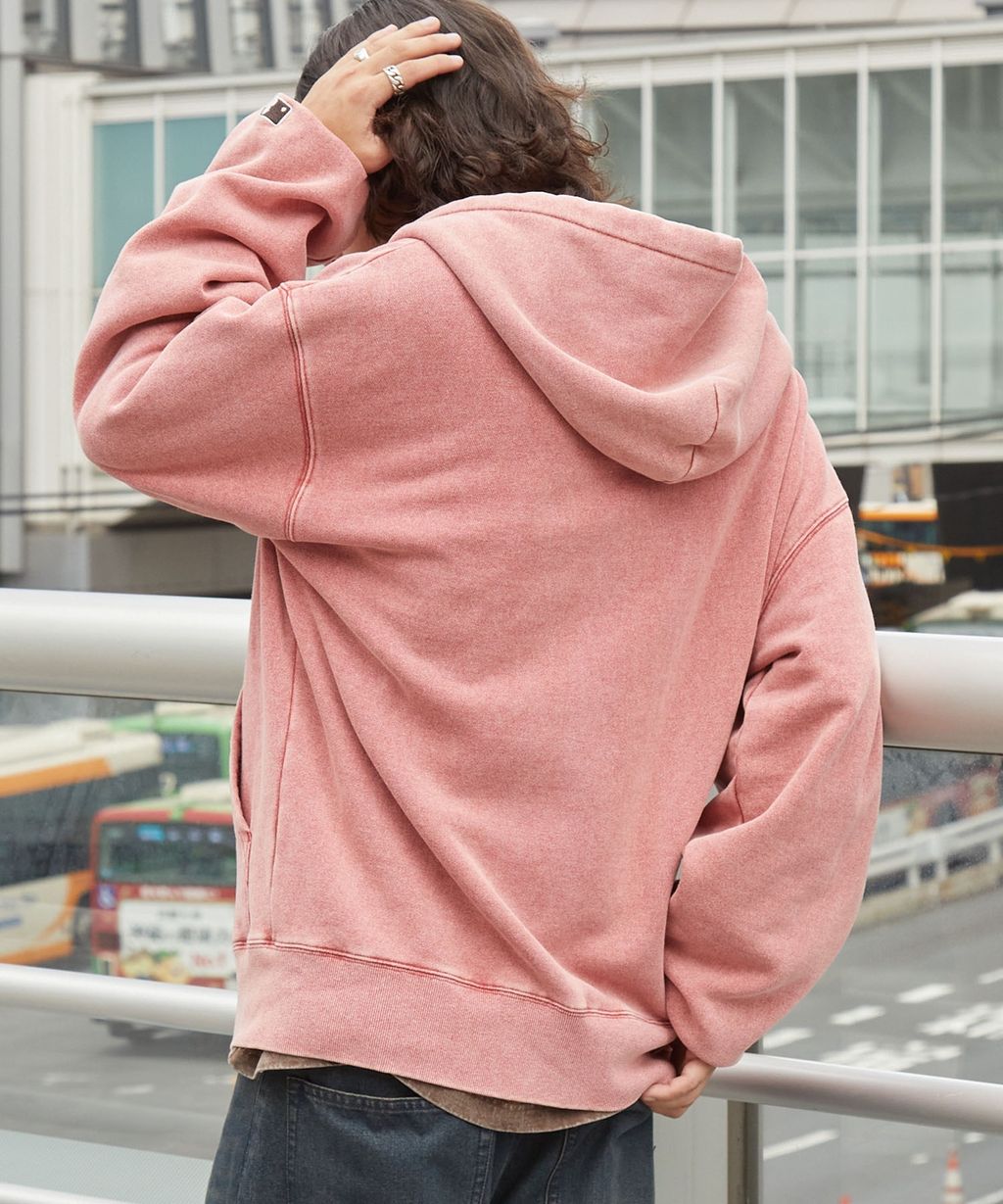 MLB限定別注款 刺繡復古水染雙拉鍊高磅刷毛連帽外套_31