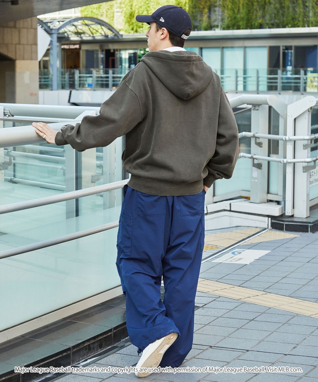 MLB限定別注款 刺繡復古水染雙拉鍊高磅刷毛連帽外套_78