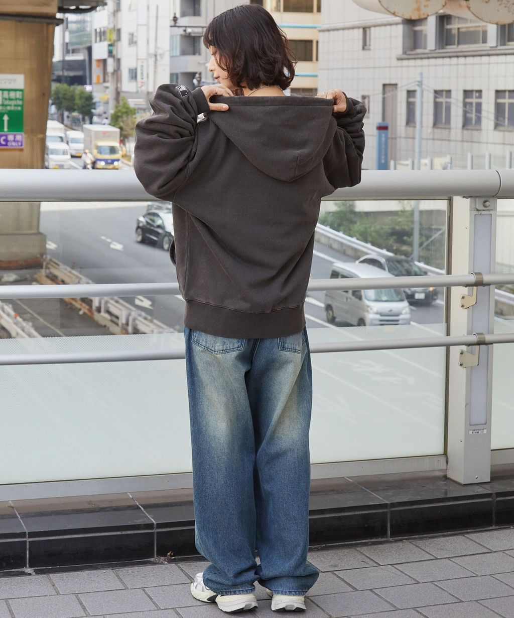 MLB限定別注款 刺繡復古水染雙拉鍊高磅刷毛連帽外套_121