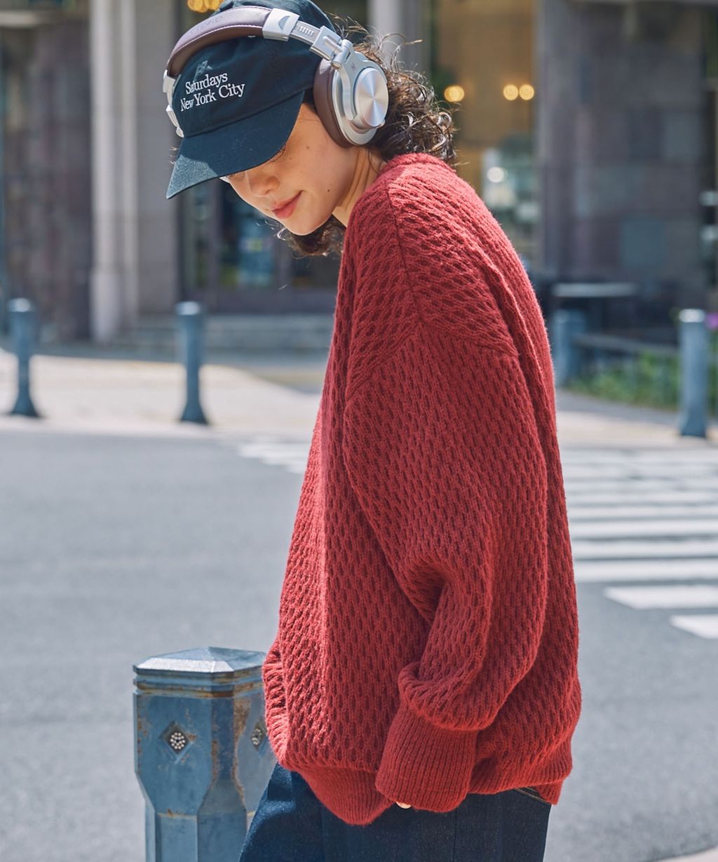 MONO-MART 華夫格針織亨利領毛衣_37