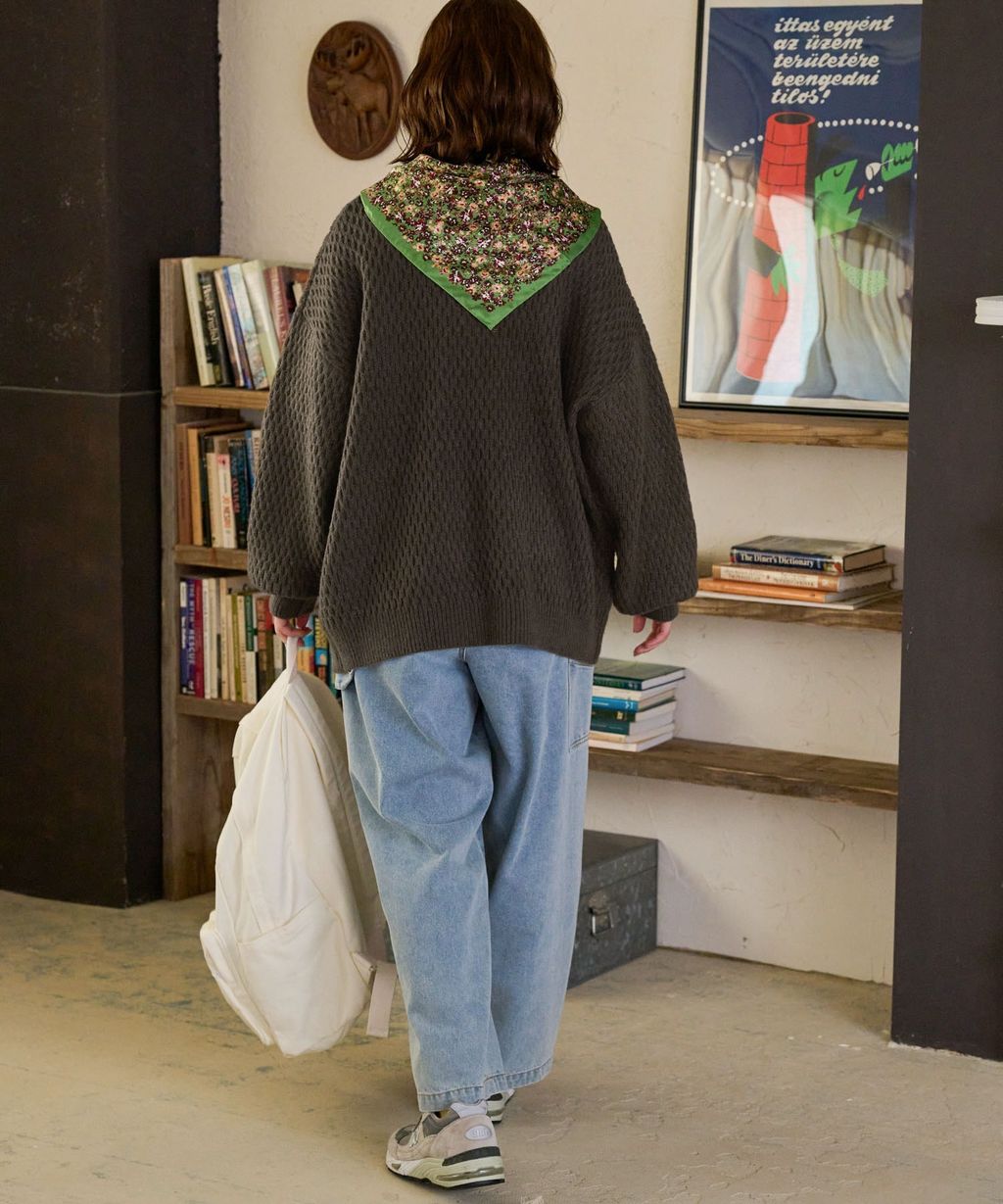 MONO-MART 華夫格針織亨利領毛衣_90