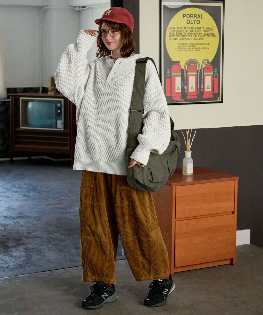 MONO-MART 華夫格針織亨利領毛衣_10