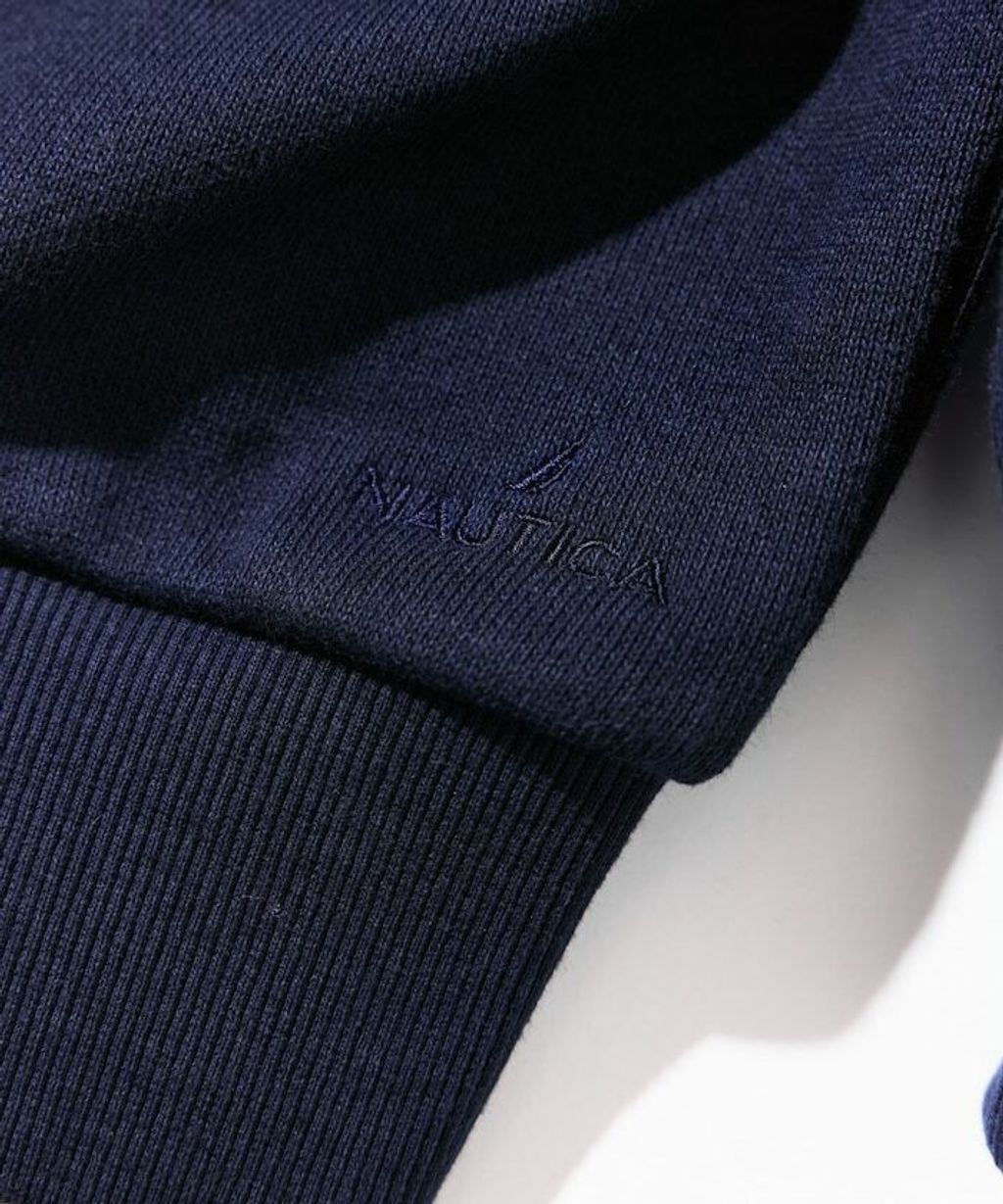 NAUTICA 毛氈立體字母弧形LOGO 490g厚磅圓領大學T_27