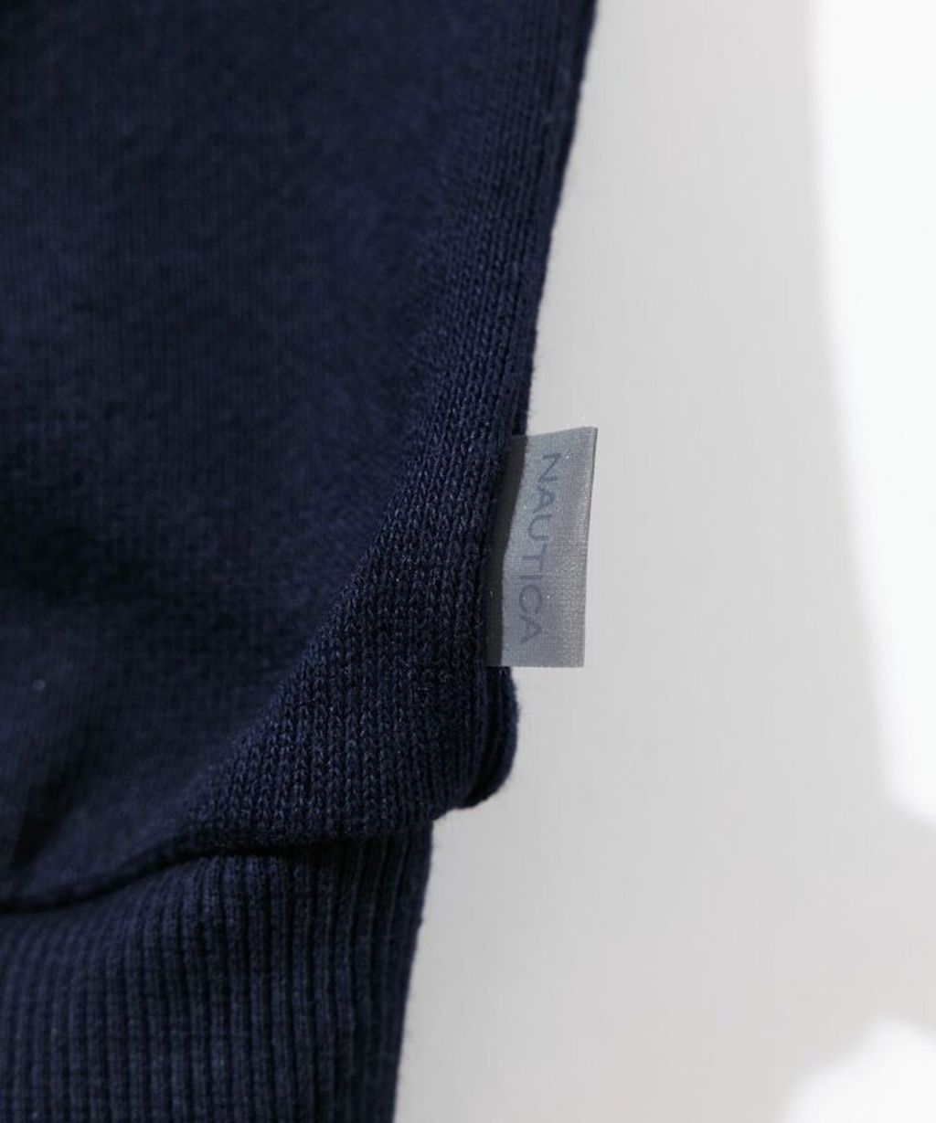 NAUTICA 毛氈立體字母弧形LOGO 490g厚磅圓領大學T_23