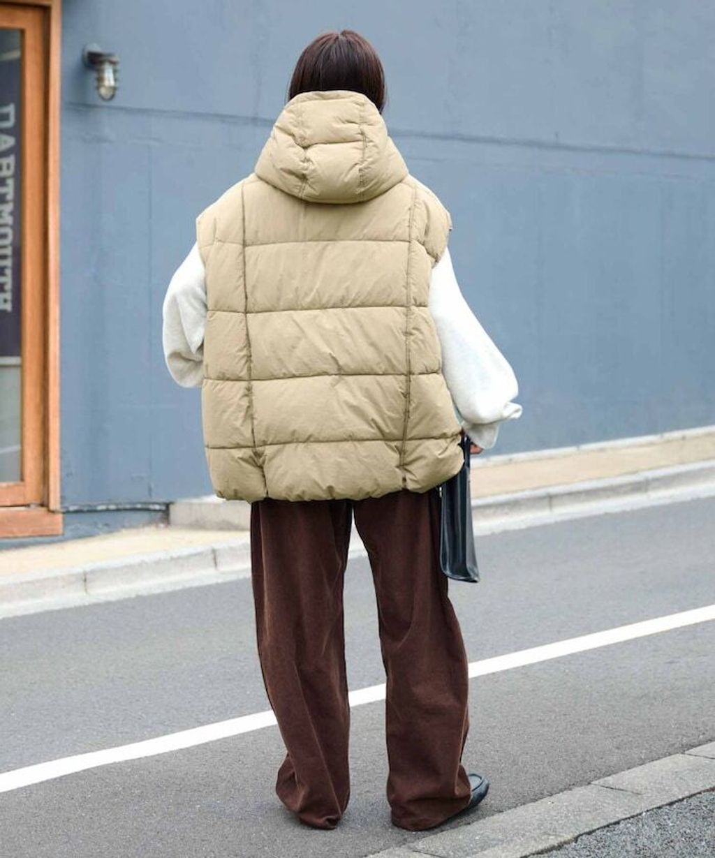 FREAKS STORE 中棉絎縫保暖連帽背心_6