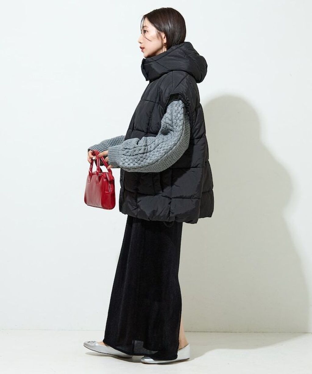 FREAKS STORE 中棉絎縫保暖連帽背心_13