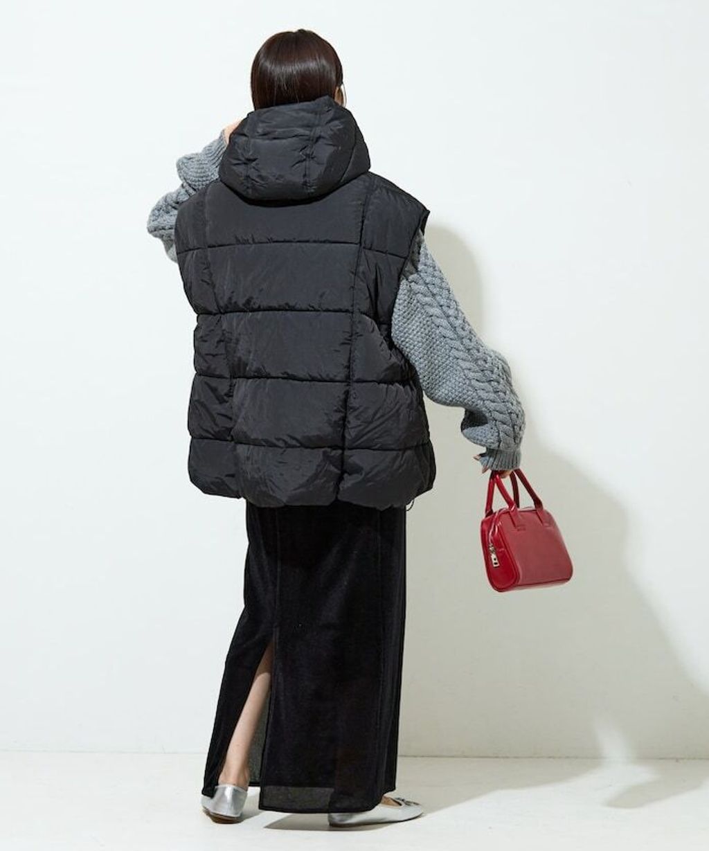 FREAKS STORE 中棉絎縫保暖連帽背心_14