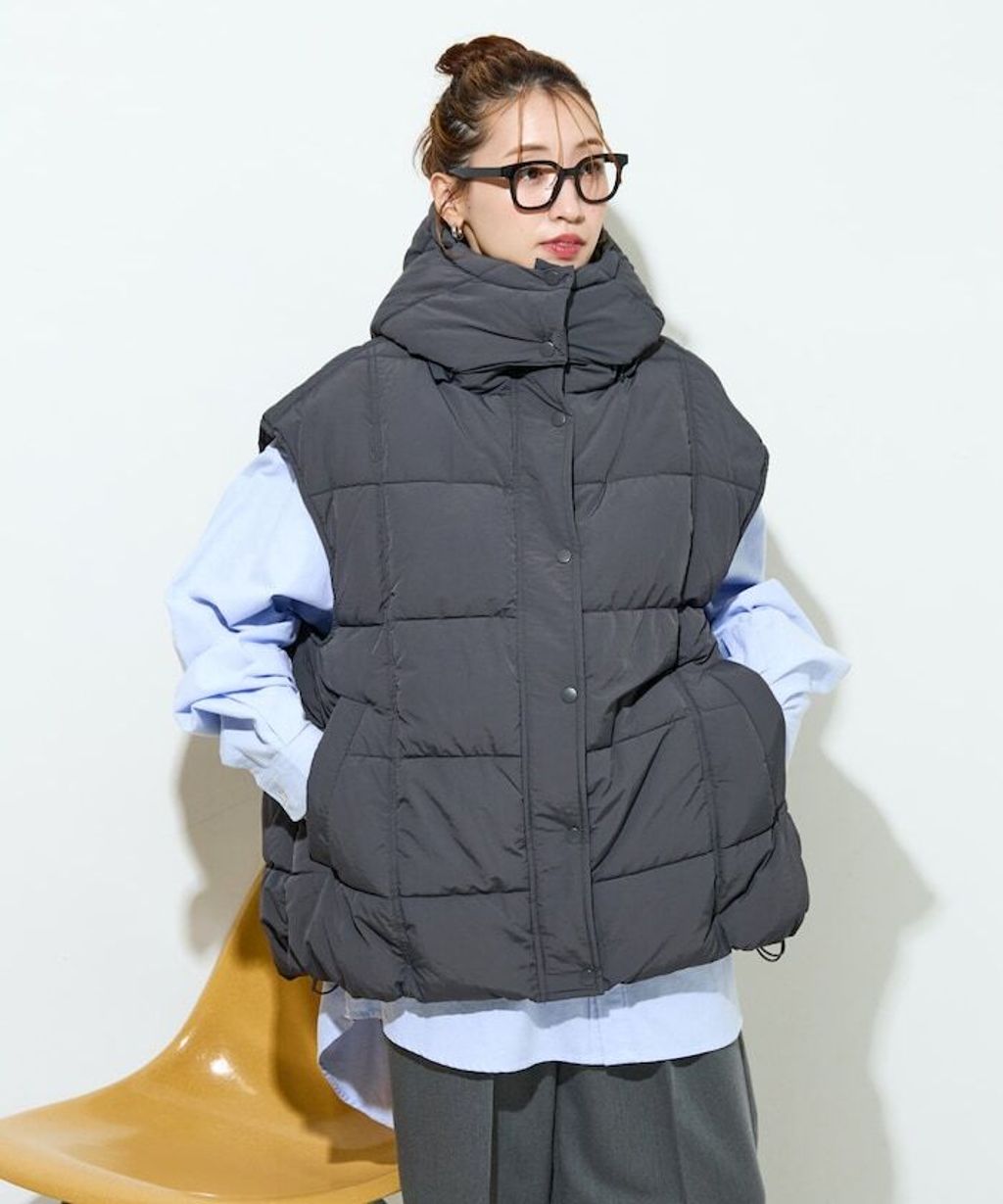 FREAKS STORE 中棉絎縫保暖連帽背心_30