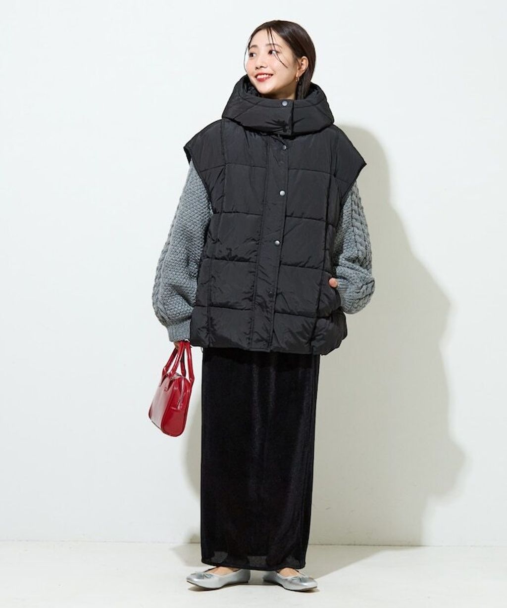 FREAKS STORE 中棉絎縫保暖連帽背心_12