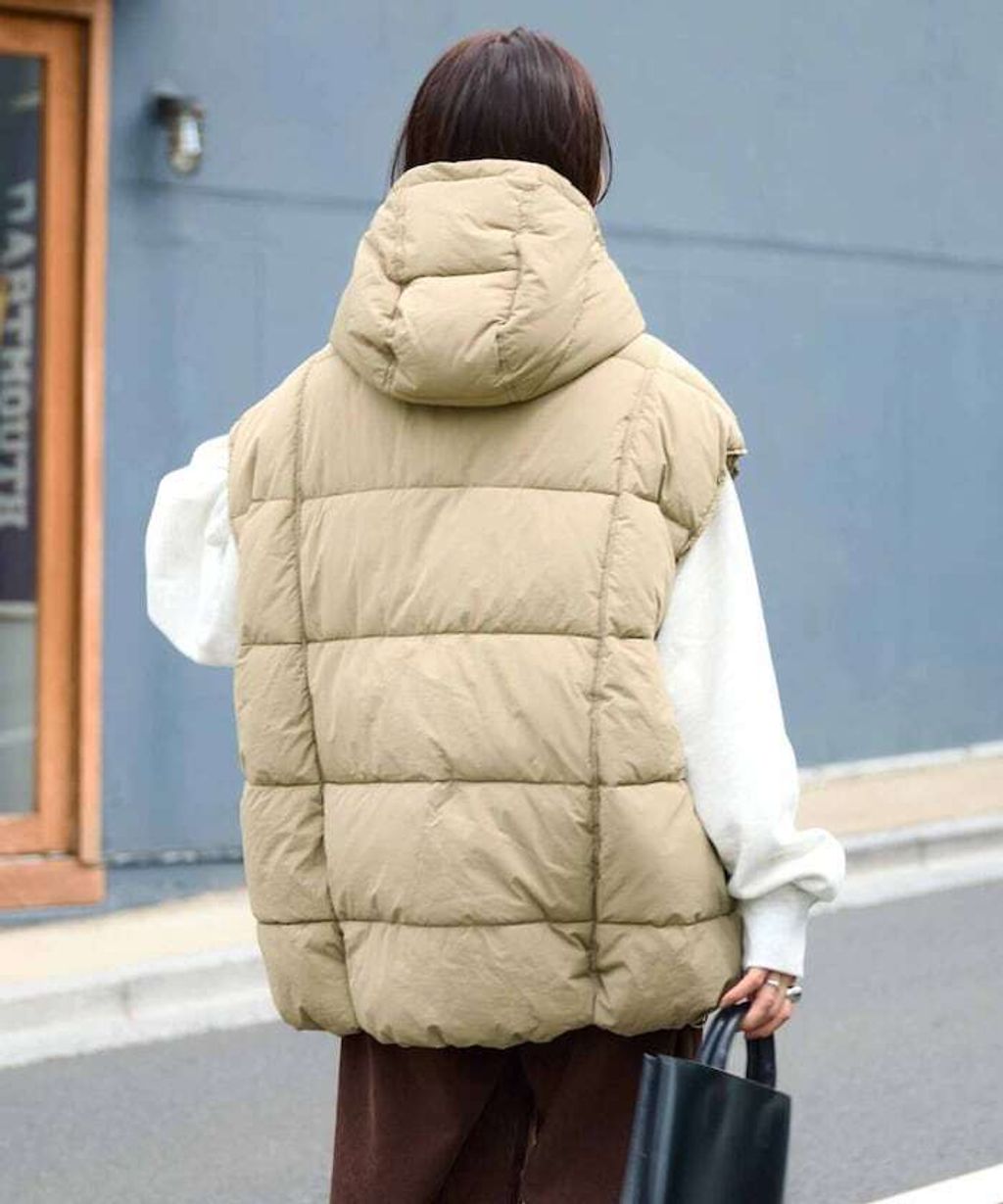 FREAKS STORE 中棉絎縫保暖連帽背心_10