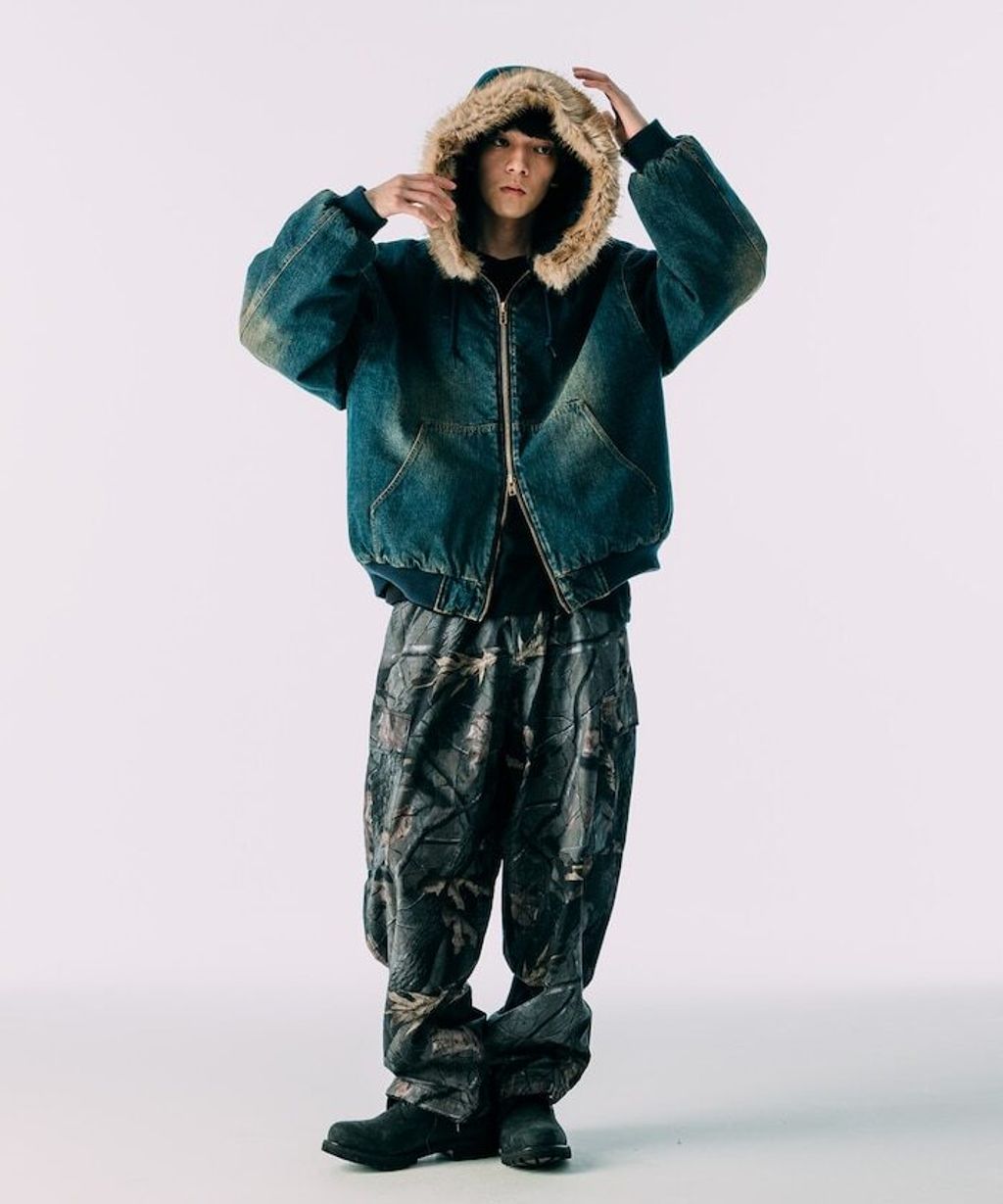 FREAKS STORE 純棉質厚布連帽鋪棉軍風外套_8