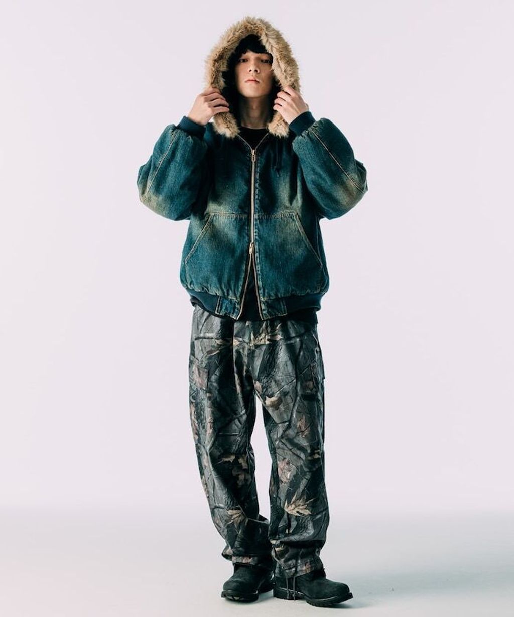 FREAKS STORE 純棉質厚布連帽鋪棉軍風外套_6