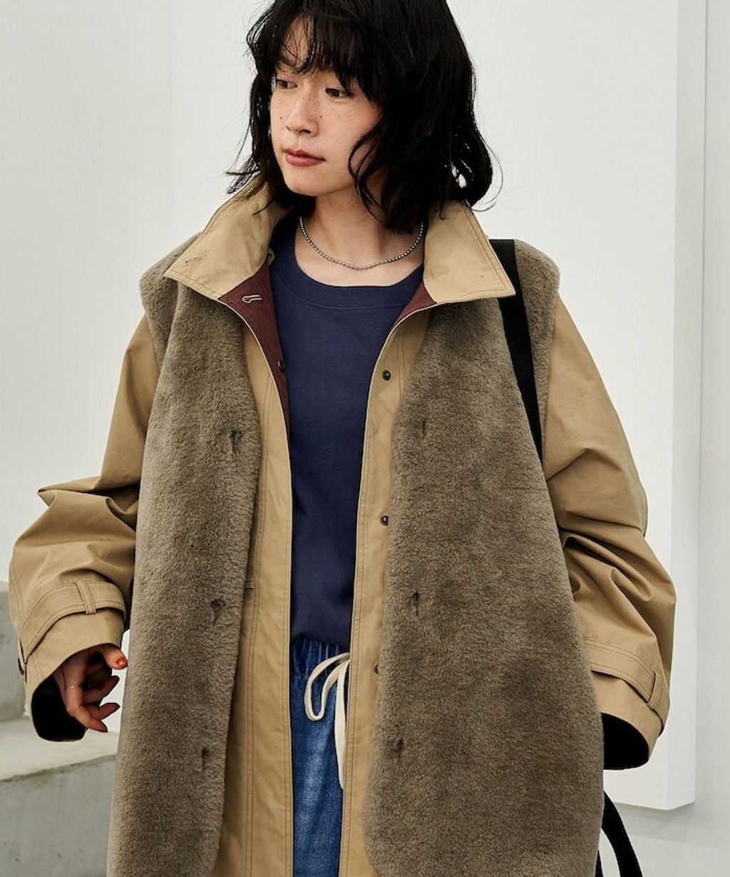 FREAKS STORE 4WAY連帽大衣(含內裡毛絨背心)_42