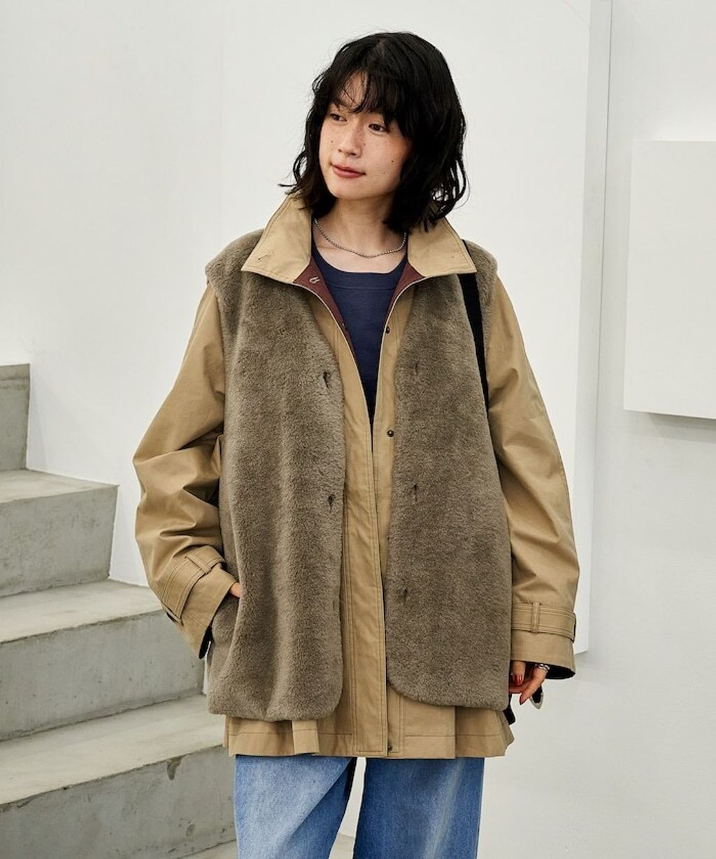 FREAKS STORE 4WAY連帽大衣(含內裡毛絨背心)_41