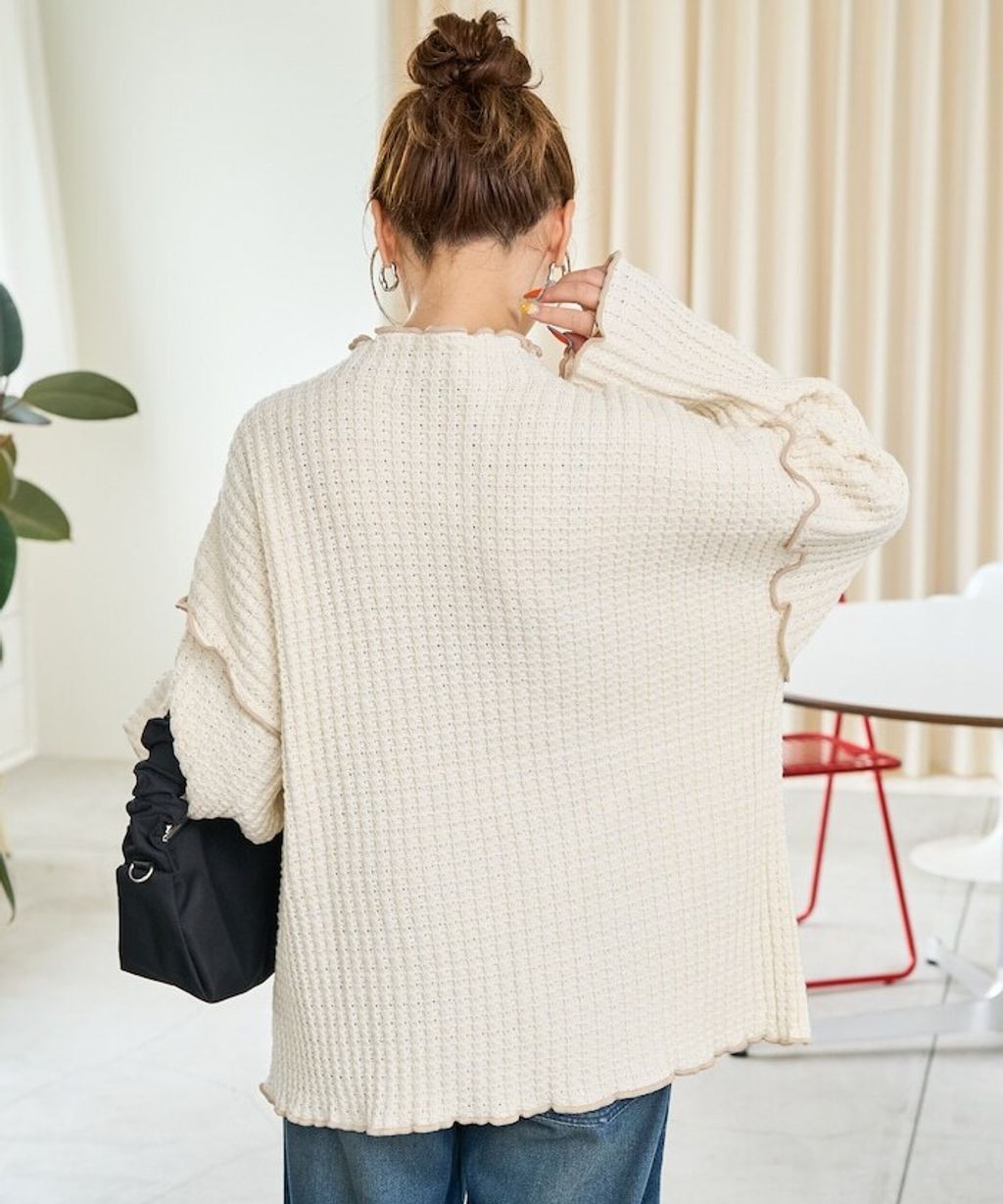 FREAKS STORE 高磅華夫格高領針織衣_10
