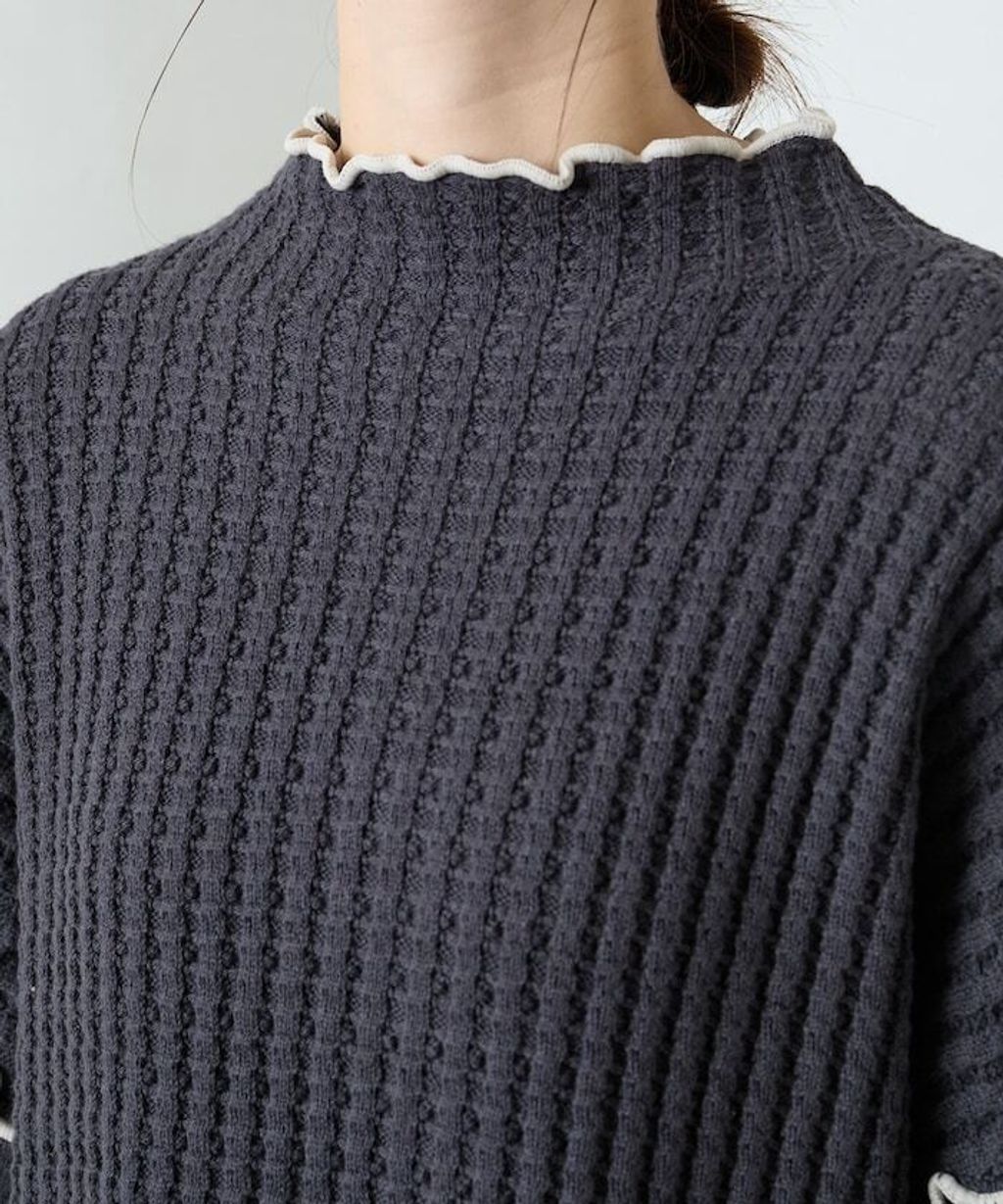 FREAKS STORE 高磅華夫格高領針織衣_46