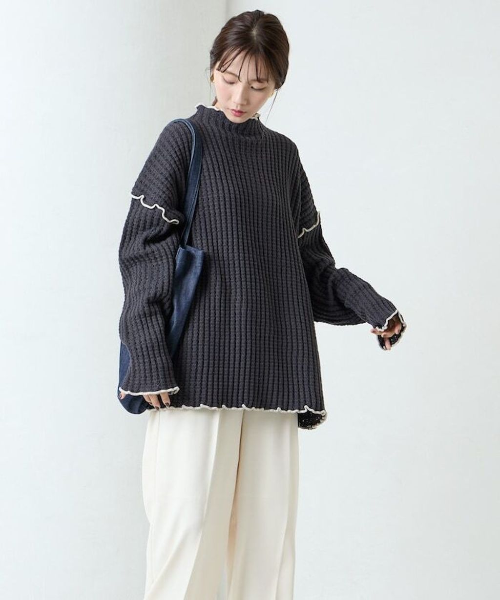 FREAKS STORE 高磅華夫格高領針織衣_39