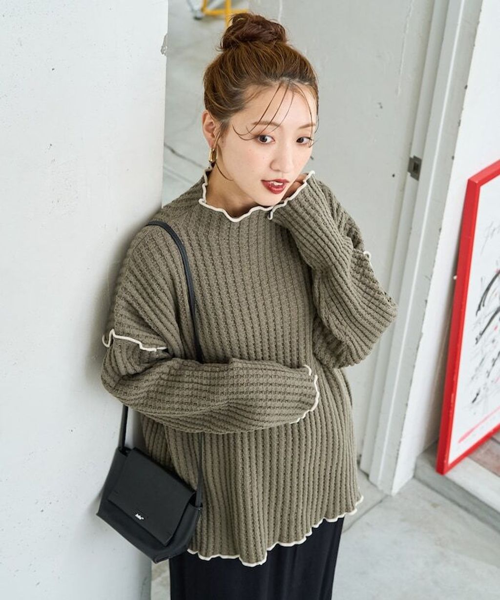 FREAKS STORE 高磅華夫格高領針織衣_33