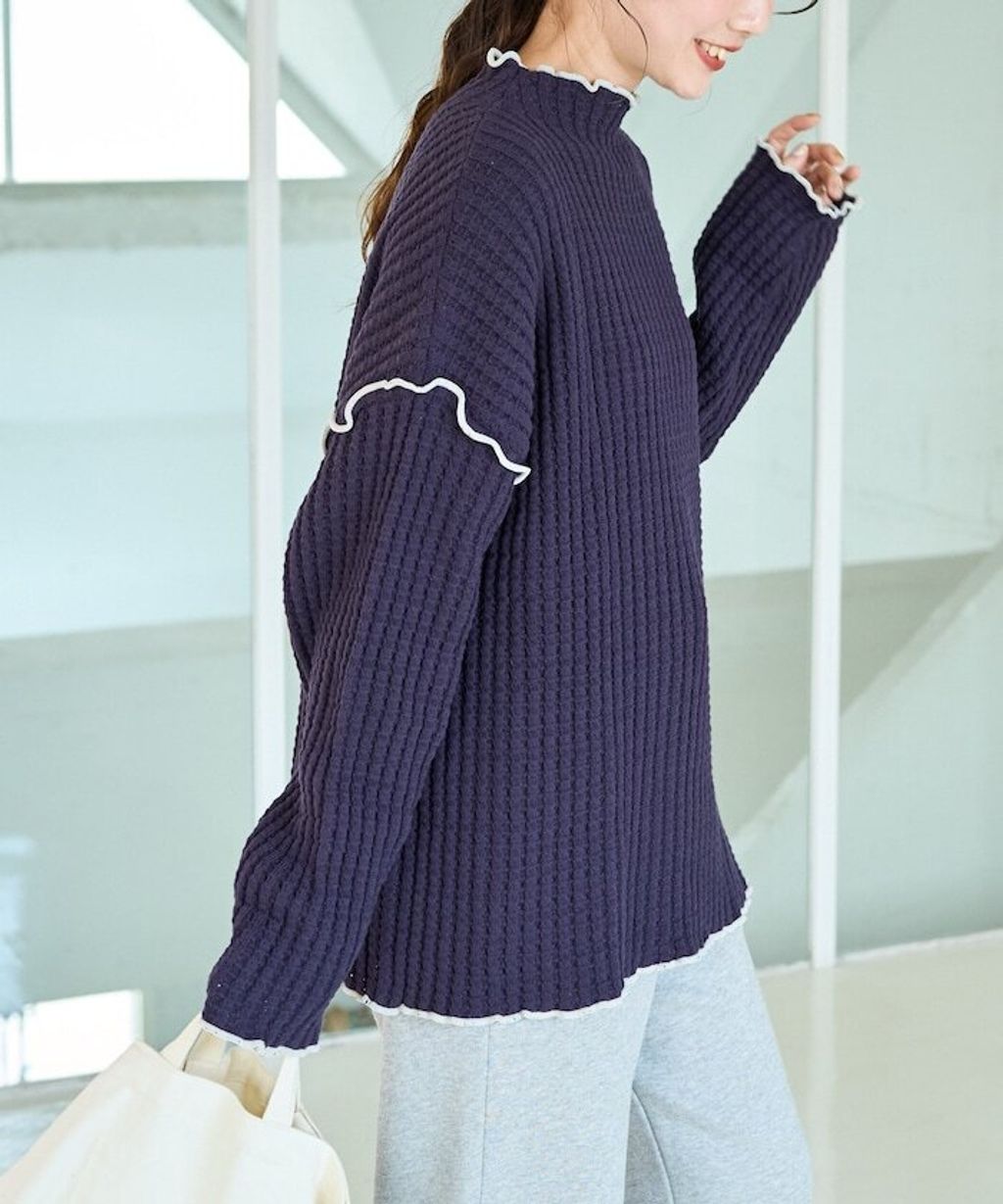 FREAKS STORE 高磅華夫格高領針織衣_26