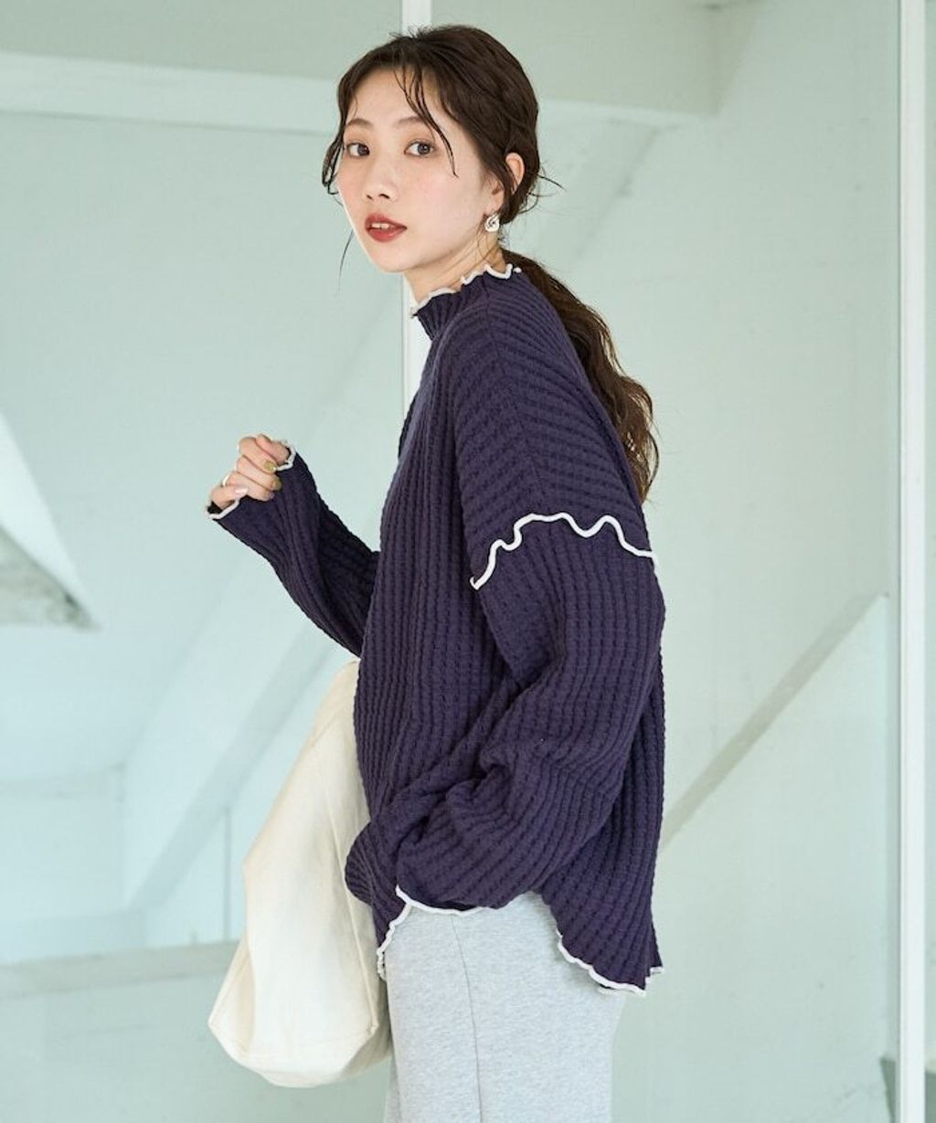 FREAKS STORE 高磅華夫格高領針織衣_23