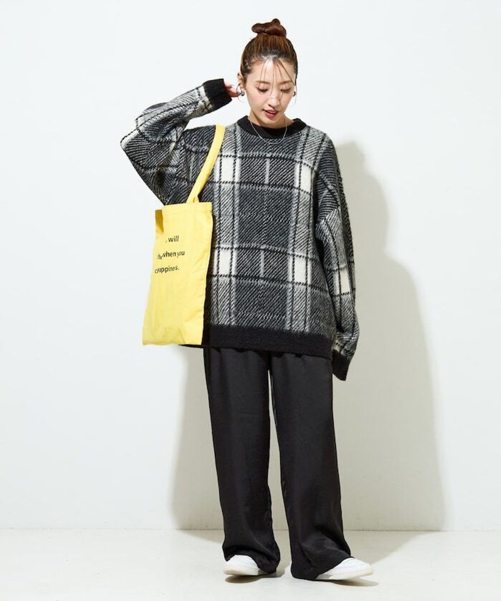FREAKS STORE 大格紋寬版針織衣_42