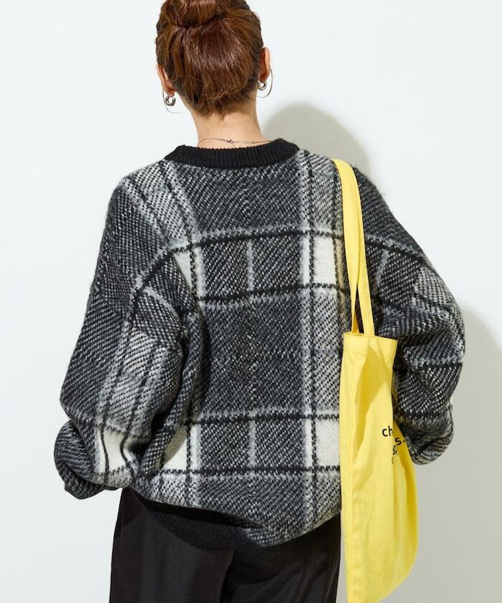 FREAKS STORE 大格紋寬版針織衣_41