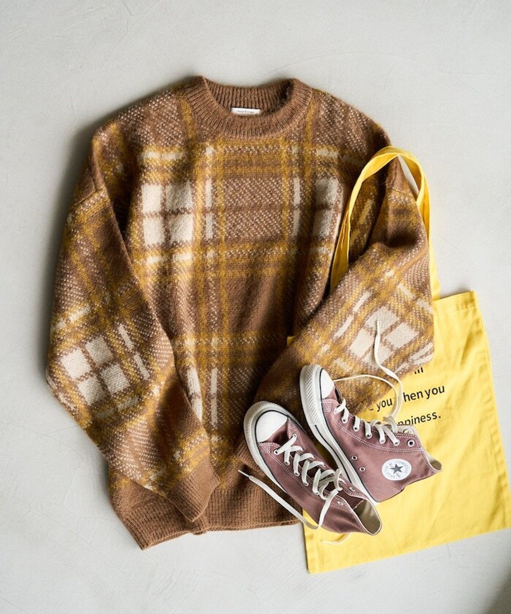 FREAKS STORE 大格紋寬版針織衣_24