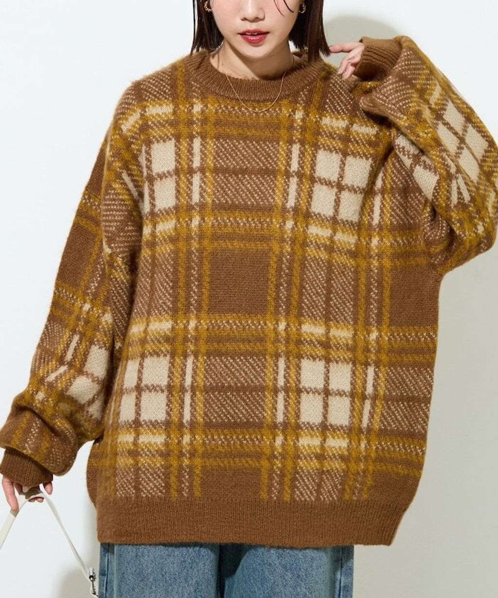 FREAKS STORE 大格紋寬版針織衣_28