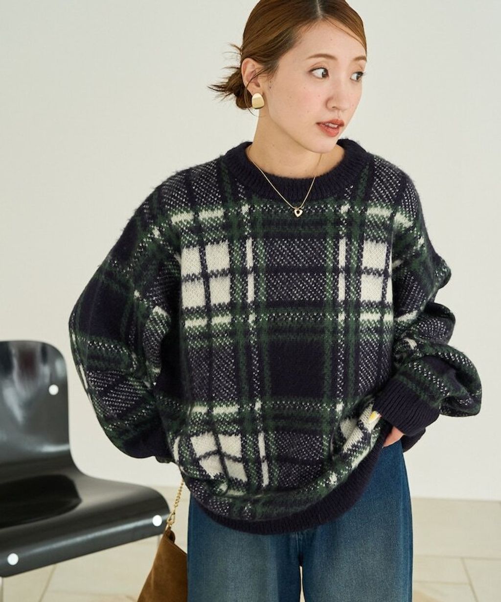 FREAKS STORE 大格紋寬版針織衣_21