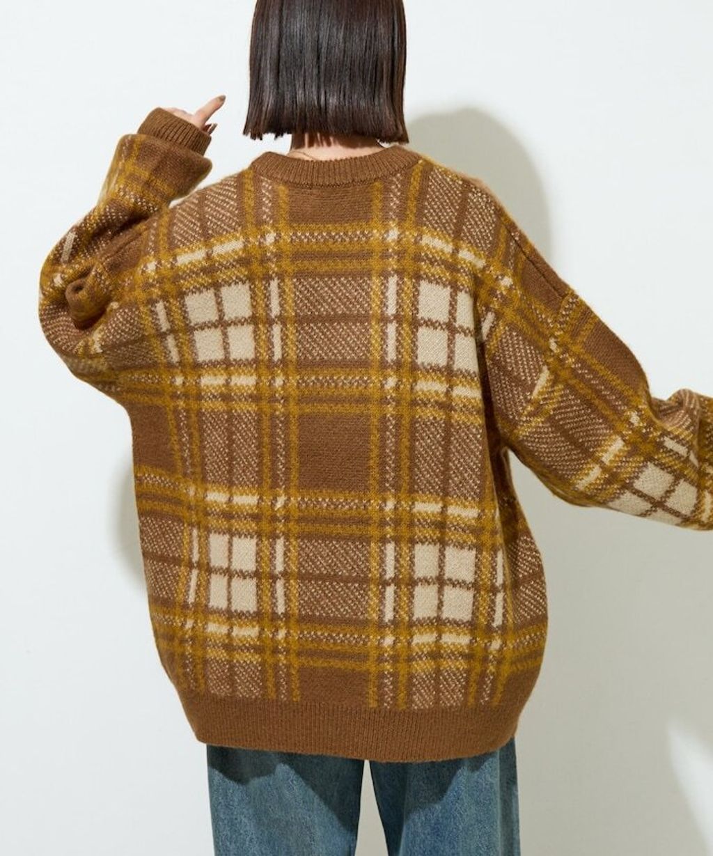 FREAKS STORE 大格紋寬版針織衣_30