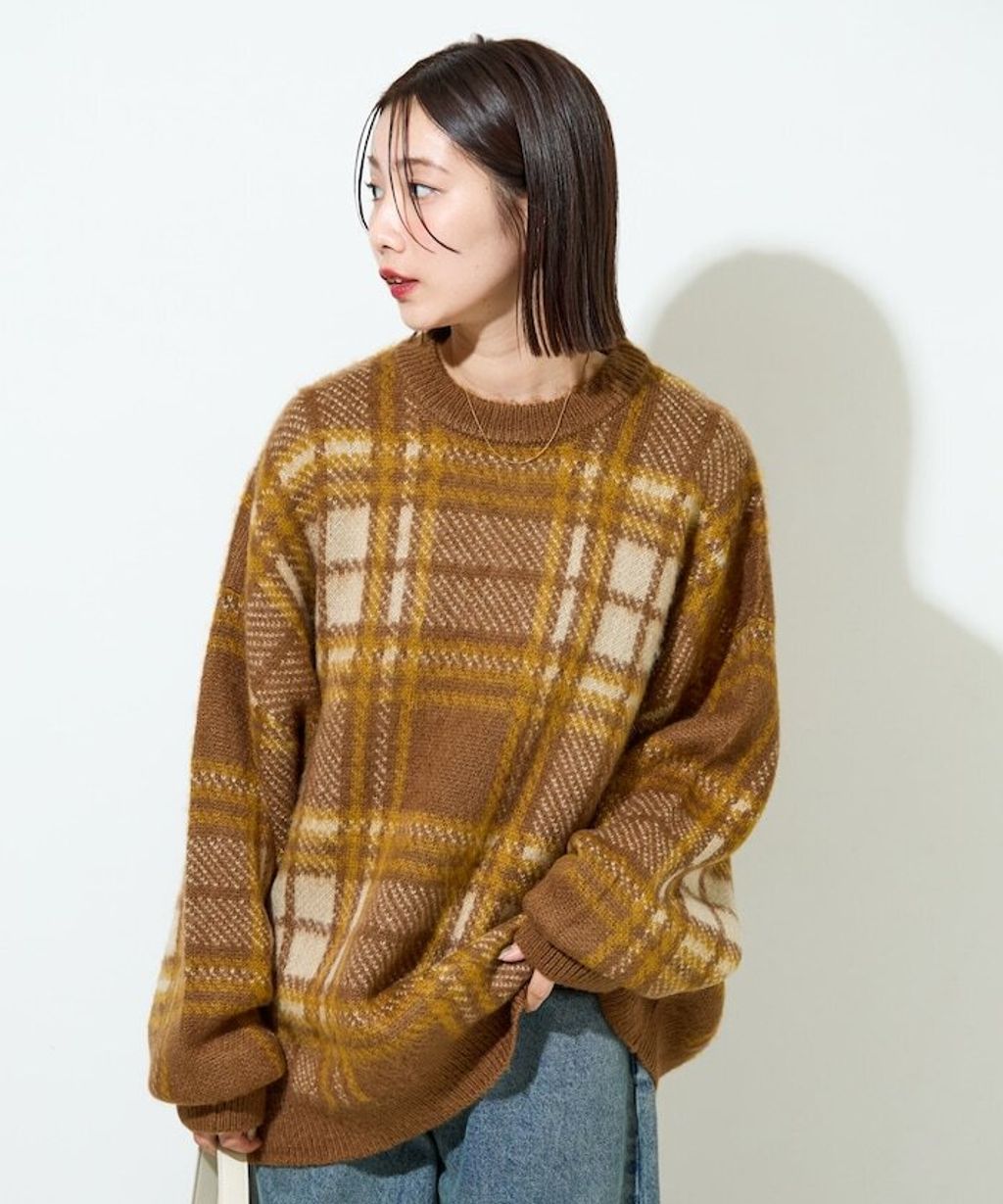 FREAKS STORE 大格紋寬版針織衣_26