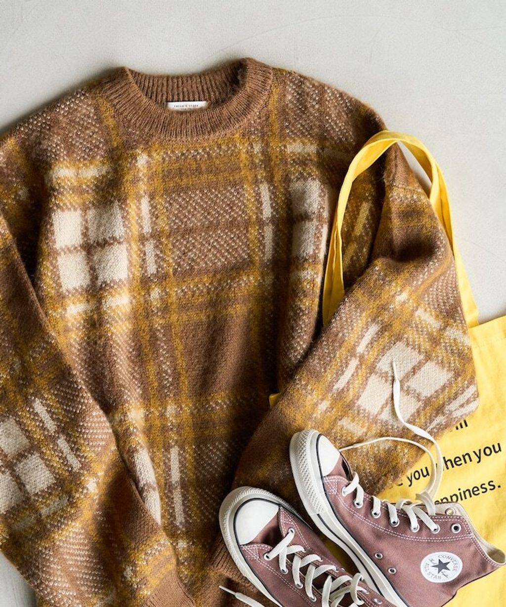 FREAKS STORE 大格紋寬版針織衣_25