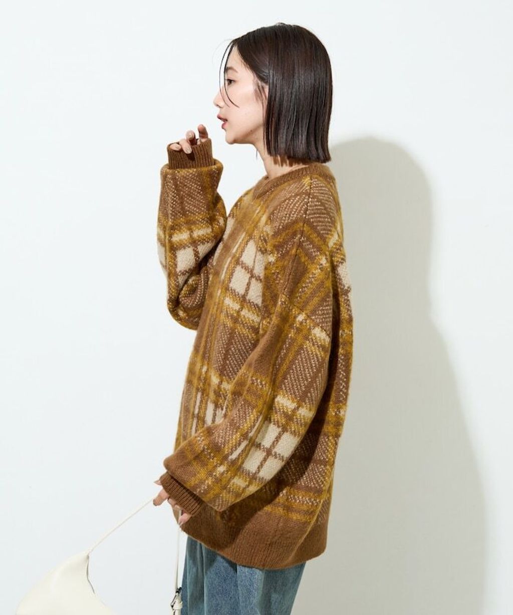 FREAKS STORE 大格紋寬版針織衣_29