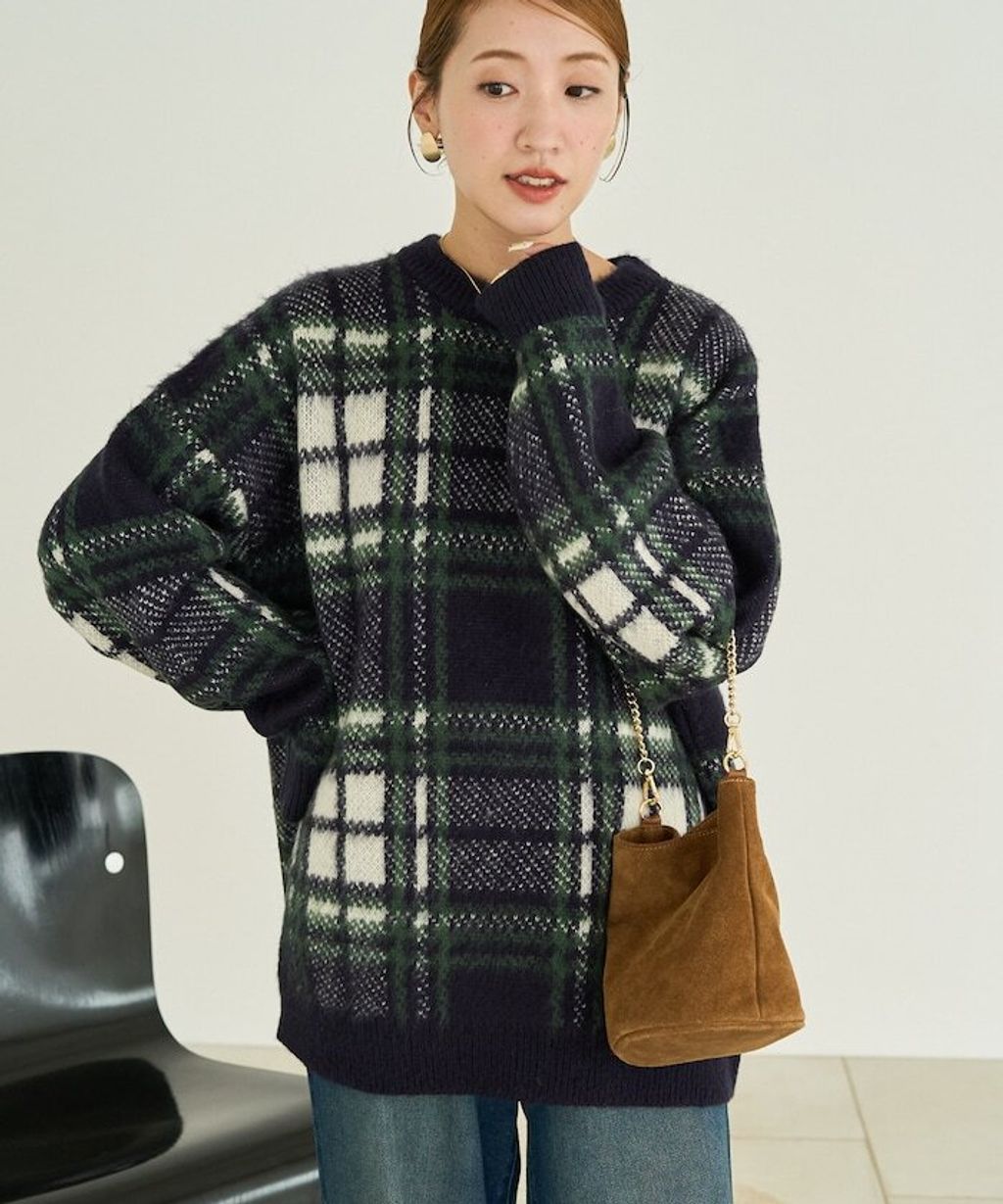 FREAKS STORE 大格紋寬版針織衣_22