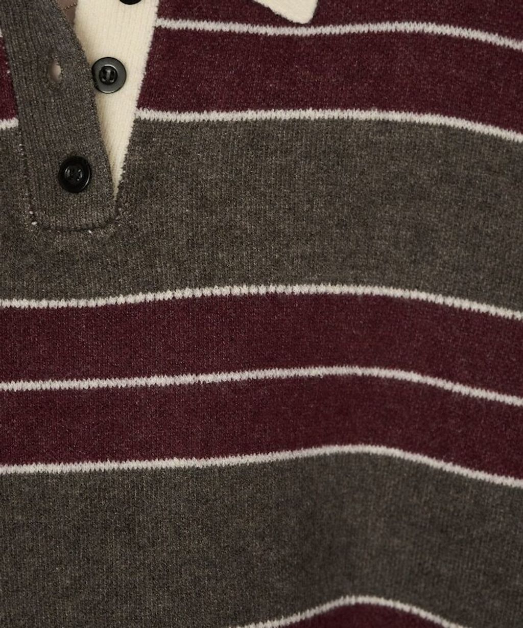 FREAKS STORE 粗條紋寬鬆版型Polo領針織衣_17