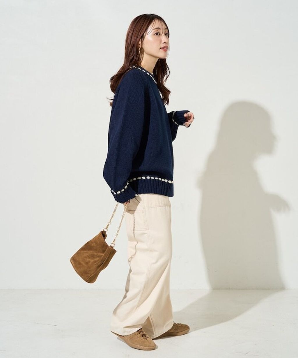 FREAKS STORE 手縫線條感圓領針織衣_9