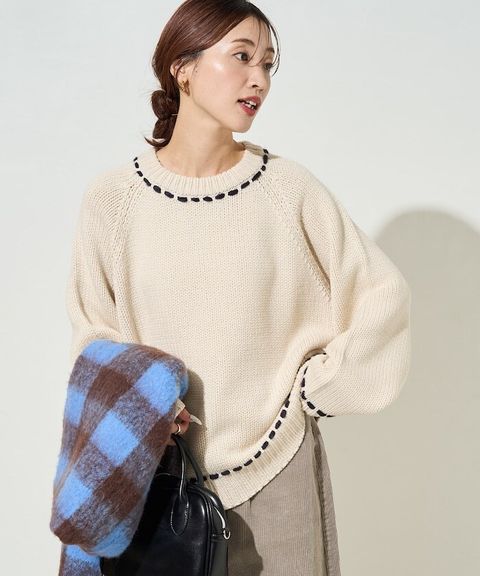 FREAKS STORE 手縫線條感圓領針織衣_1