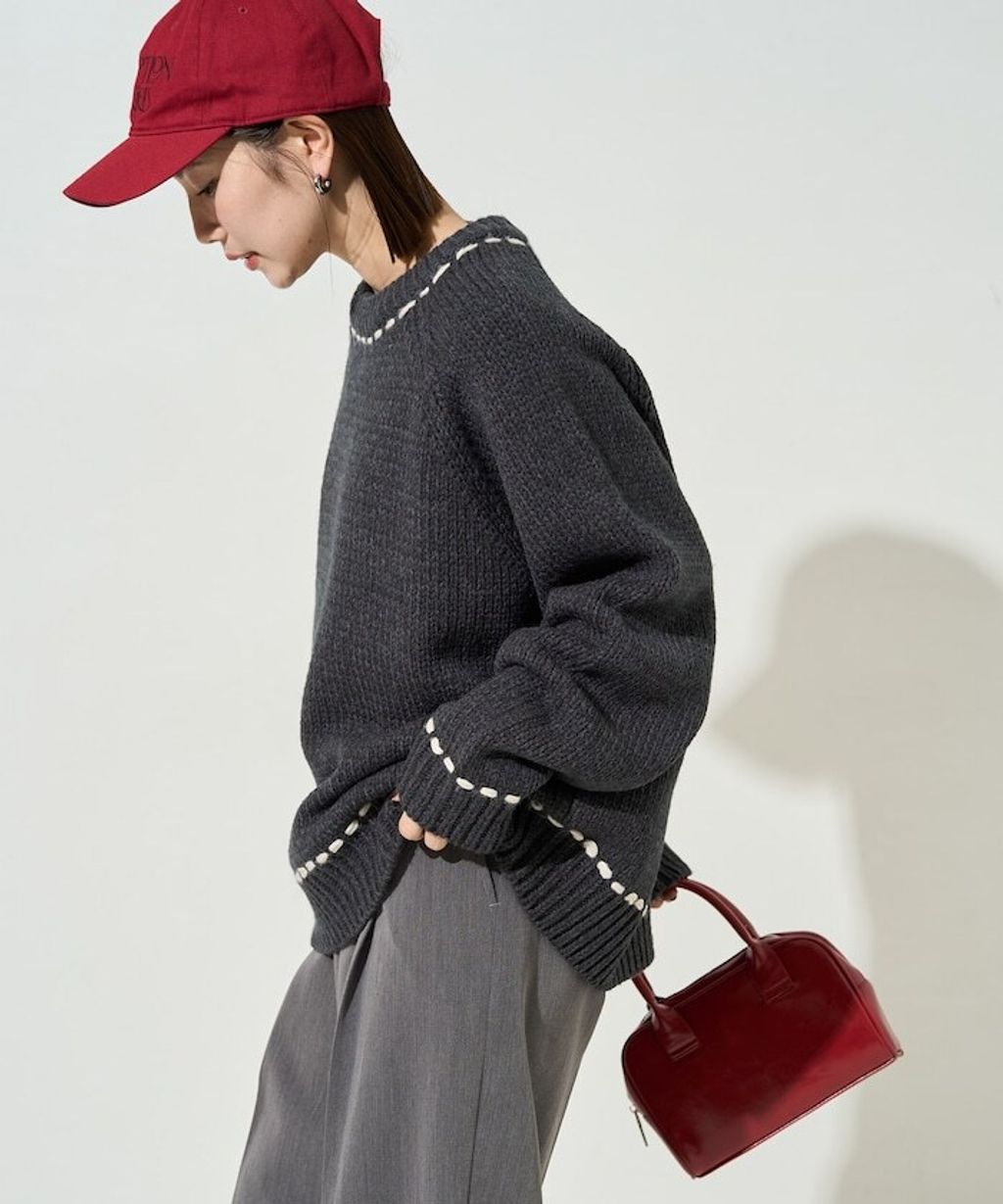 FREAKS STORE 手縫線條感圓領針織衣_31