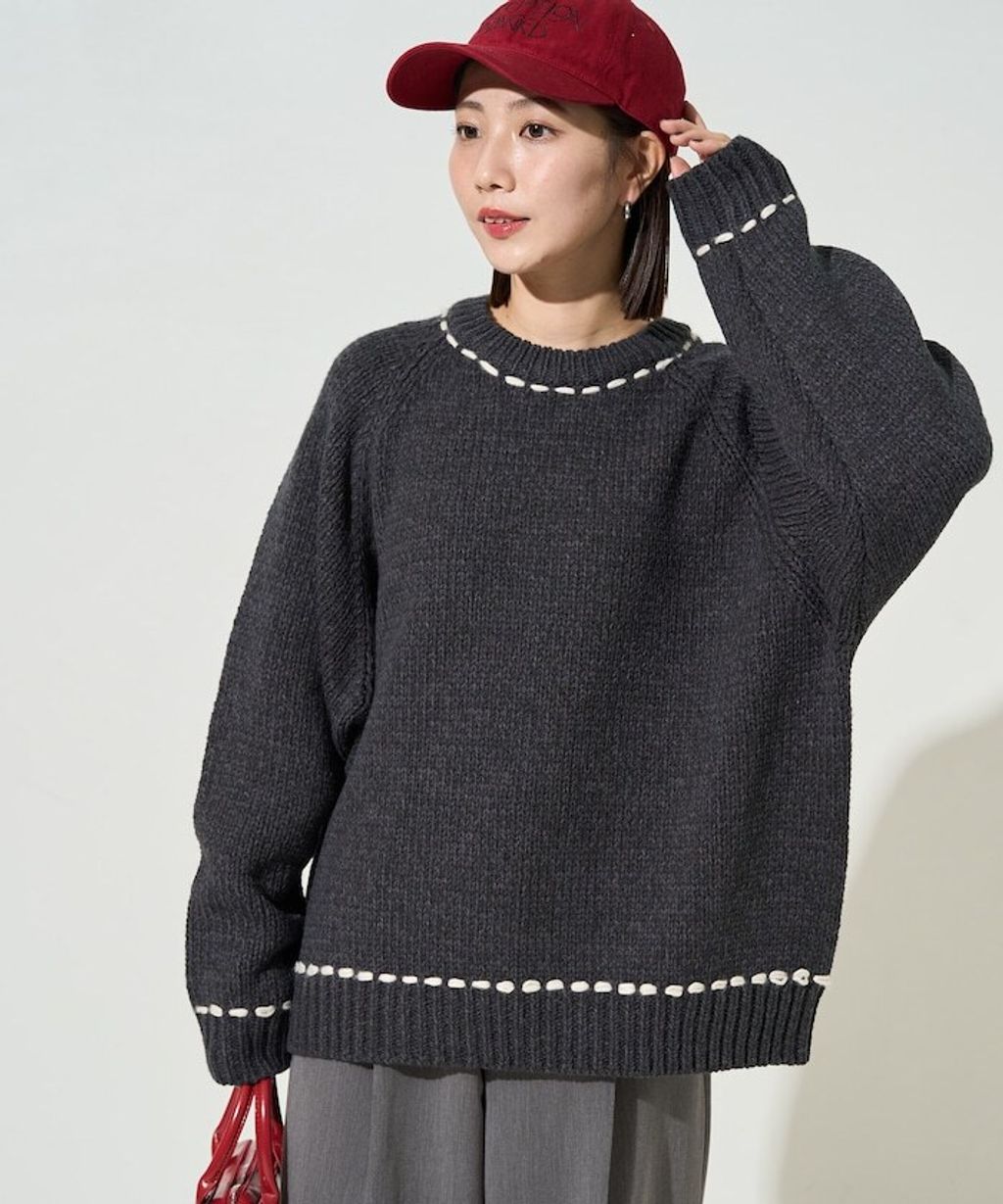 FREAKS STORE 手縫線條感圓領針織衣_29