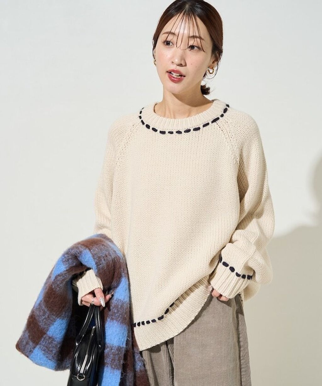 FREAKS STORE 手縫線條感圓領針織衣_26