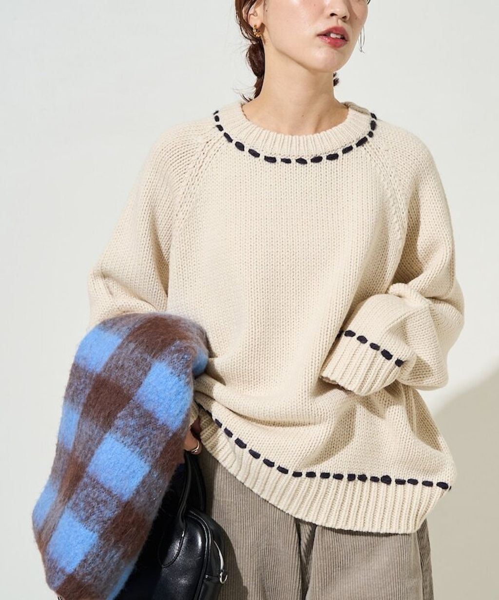 FREAKS STORE 手縫線條感圓領針織衣_27