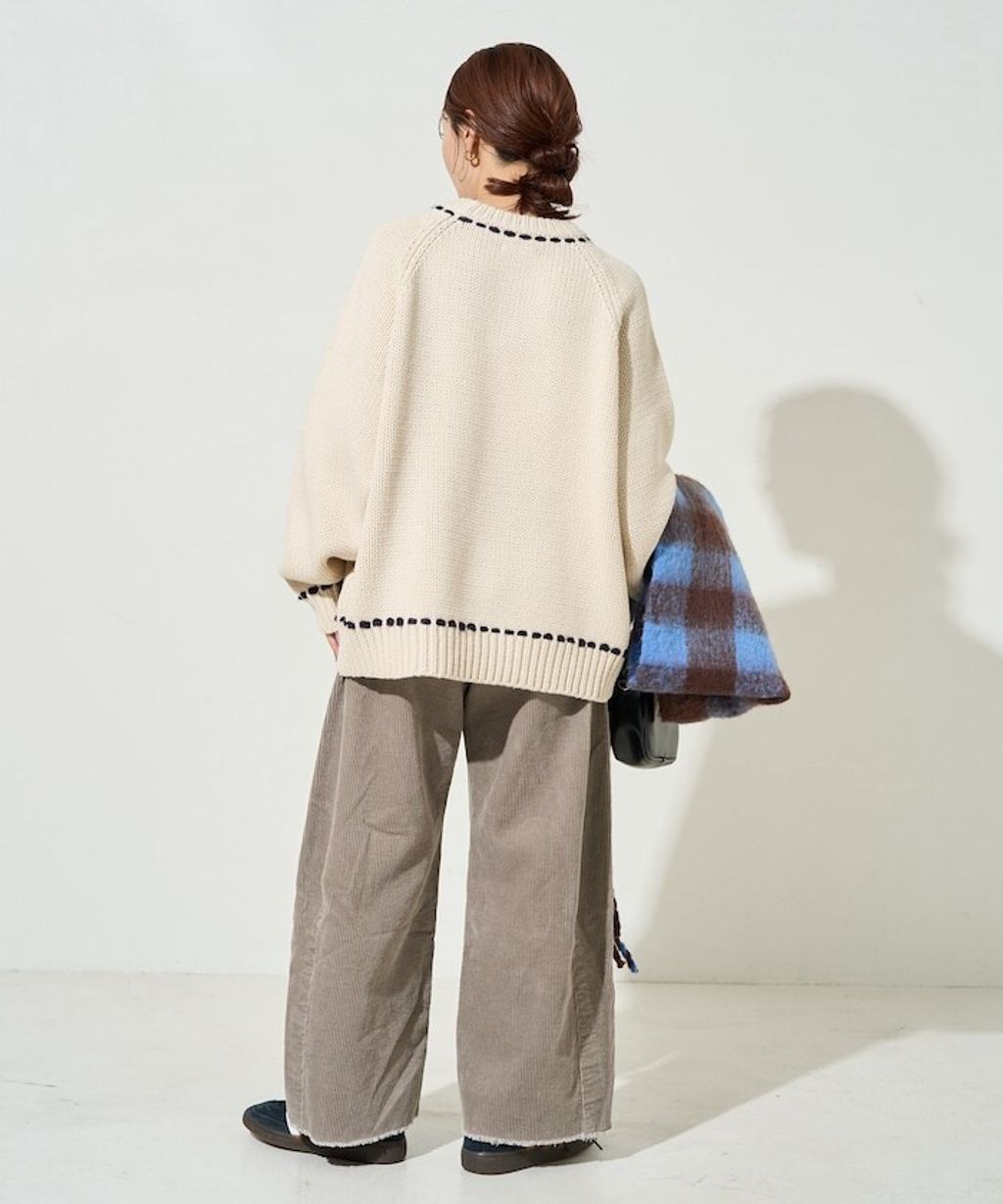 FREAKS STORE 手縫線條感圓領針織衣_24